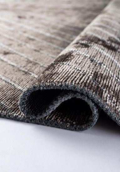 Quasar Grey & Brown Geometric Living Room Rug