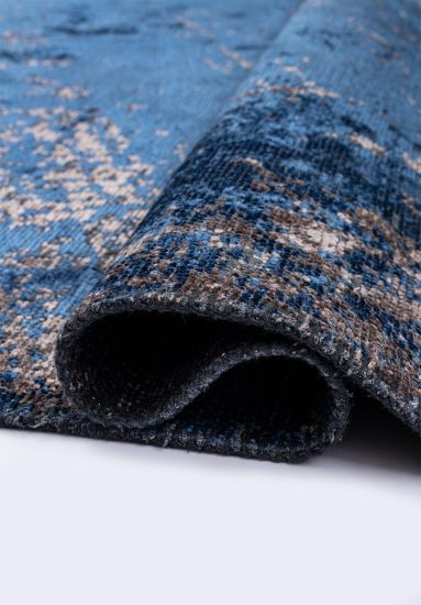 Prism Blue & Grey Abstract Outdoor Rug