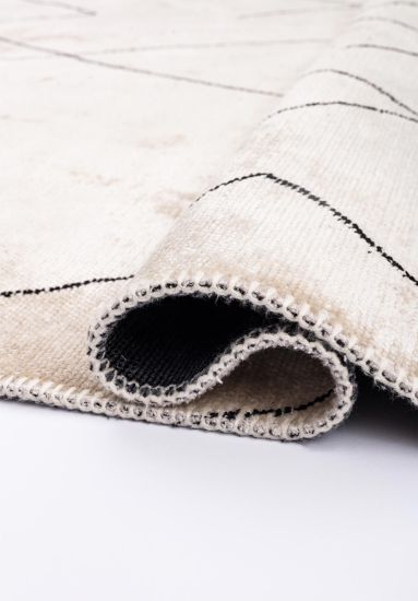 Eploche Abstract Cream & Grey  Modern Area Rug