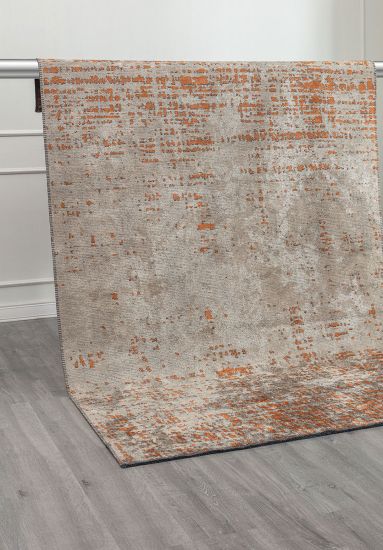 Orange & Brown Solace Abstract Area Rug