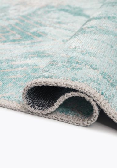 Erica Blue & Grey Distressed Modern Rug