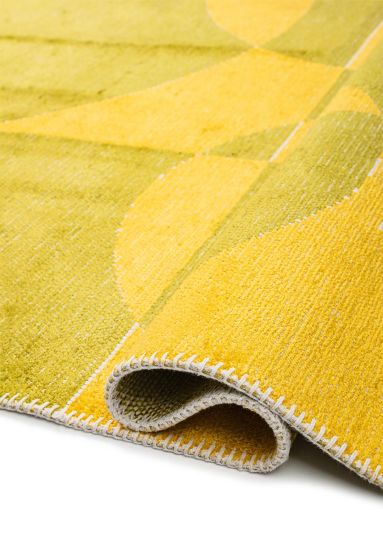 Erude Yellow & Green Geometric Area Rug