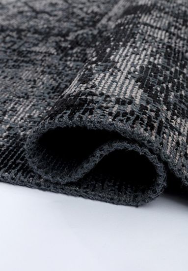Enchantres Vintage Grey & Black Living Room Rug