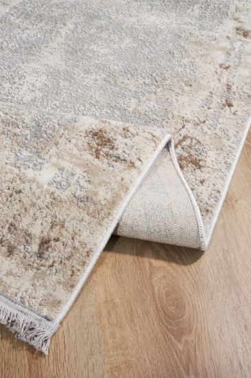 Luxor Cream & Grey Distressed Area Rug