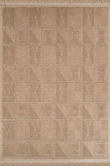 Natura75 Brown Geometric Jute & Sisal Outdoor Area Rug