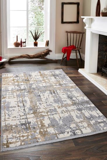 Nova Cream Charcoal Geometric Scandi Rug