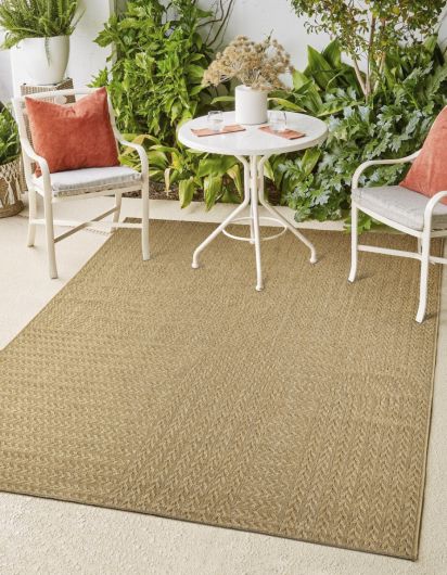 Sizal75 Brown Scandi Jute & Sisal Outdoor Area Rug