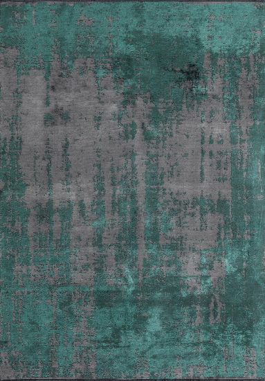 Exemplary Grey & Green Abstract Modern Area Rug