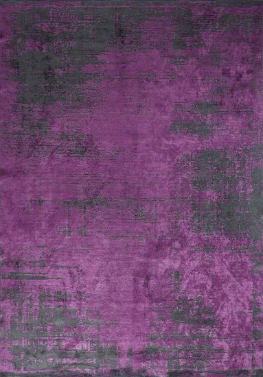 Floret  Purple & Grey Abstract Modern Rug