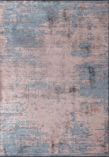 Floret Blue & Beige Abstract Modern Area Rug