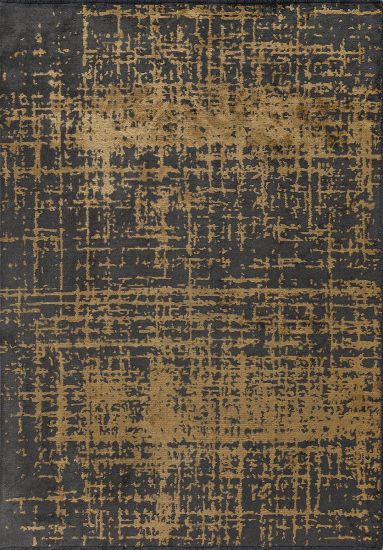 Tempest Grey & Black Abstract Area Rug