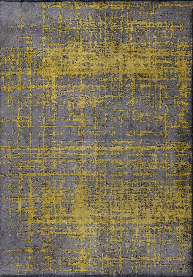 Tempest Abstract Grey & Yellow Dining Room Rug