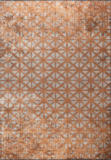 Aurora Grey & Brown Geometric Living Room Rug