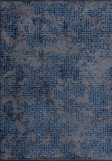 Blue & Grey Breeze Distressed Living Room Rug