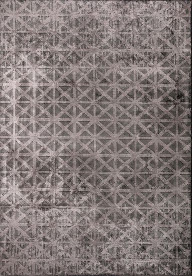 Grey & Brown Aurora Geometric Living Room Rug