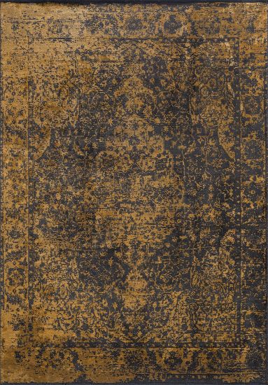 Moorland Yellow Vintage Living Room Rug