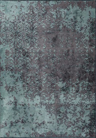 Cennarth Grey & Green Distressed Rug