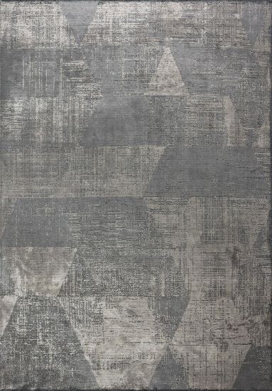 Geometric Grey Croftweave Outdoor Rug