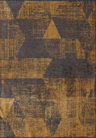 Geometric Yellow Croftweave Outdoor Rug