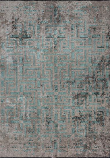 Solstice Green & Grey Distressed Outdoor Rug