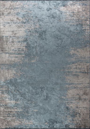 Nirvana Grey & Blue Abstract Indoor Outdoor Rug