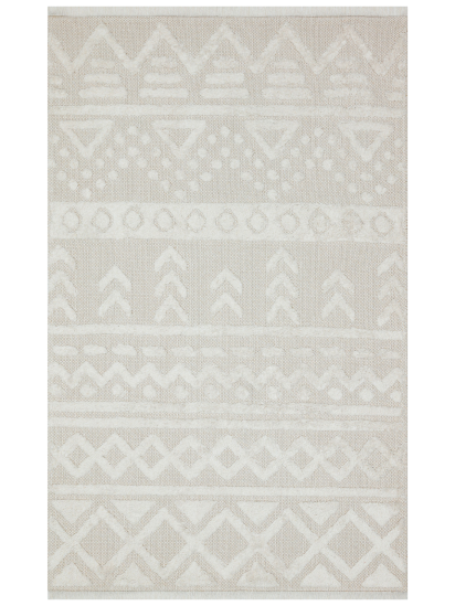 Cream Aztec Modern Abode Dining Room Rug