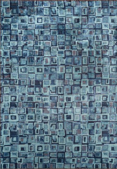 Nomad Blue & Brown Geometric Outdoor Rug