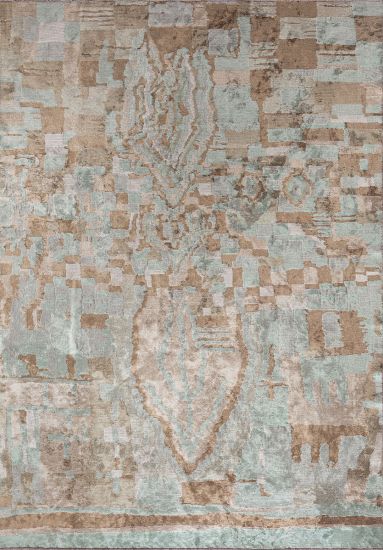 Abstract Green & Brown Rio Area Rug