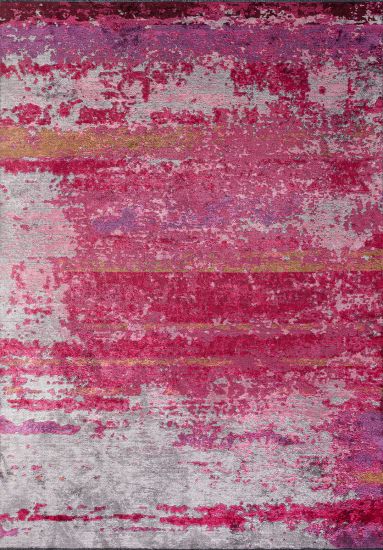 Canyon Red Pink Abstract Living Room Rug