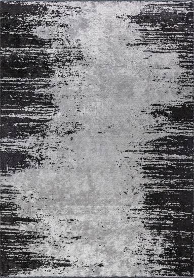 Grey & Black Nirvana Indoor Outdoor Abstract Rug