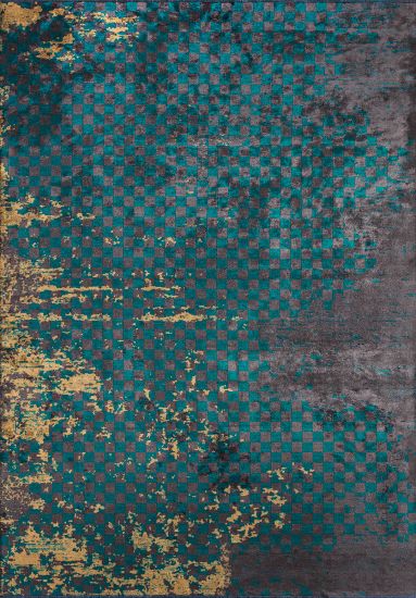 Abstract Green Meadow Abstract Outdoor Rug