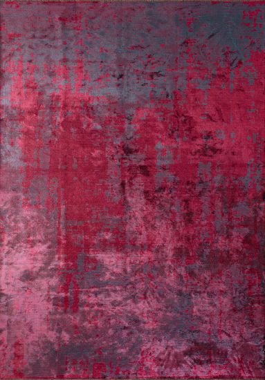 Fawn Red & Grey Abstract Living Room Rug