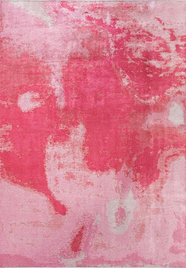 Heron Pink Abstract Bedroom Rug