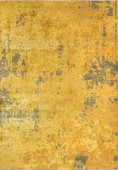 Bloom Yellow & Grey Abstract Living Room Rug