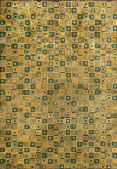 Wren Yellow Geometric Living Room Rug