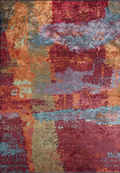 Crimson Multicolour Abstract Outdoor Rug