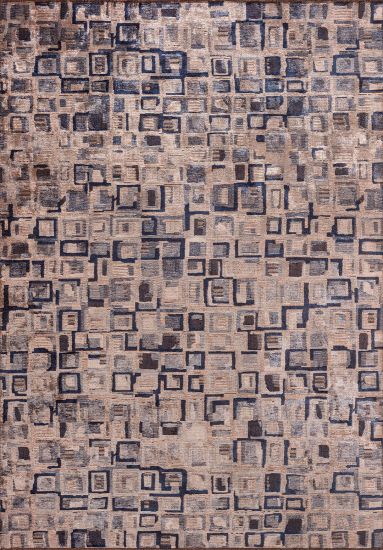 Bidjar Beige Geometric Living Room Rug