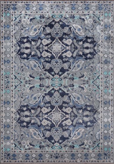 Tradition Grey & Blue Oriental Area Rug