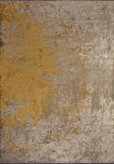 Nimbus Yellow & Brown Abstract Indoor Outdoor Rug