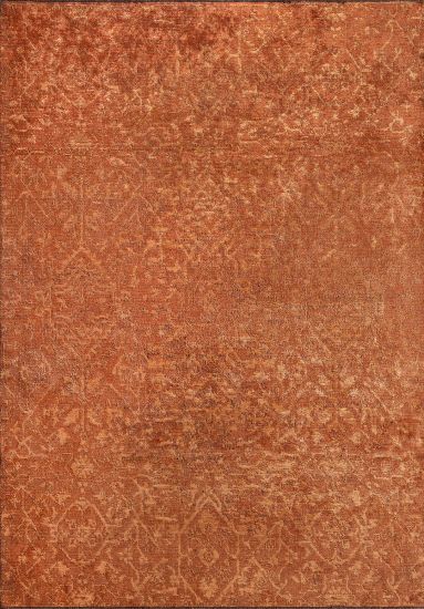Floral Orange Gobelin Living Room Rug