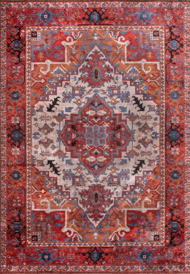Dewdrop Red Persian Living Room Rug