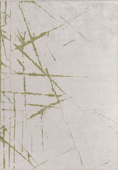 Rose Cream & Green Abstract Bedroom Rug