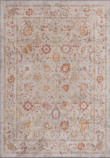 River Grey Red Persian & Oriental Rug