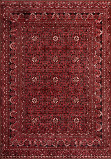 Mark Red & Black Oriental Rug