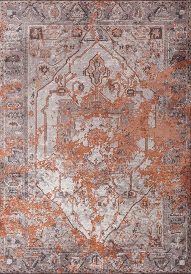 Marrakesh Grey & Brown Vintage Rug