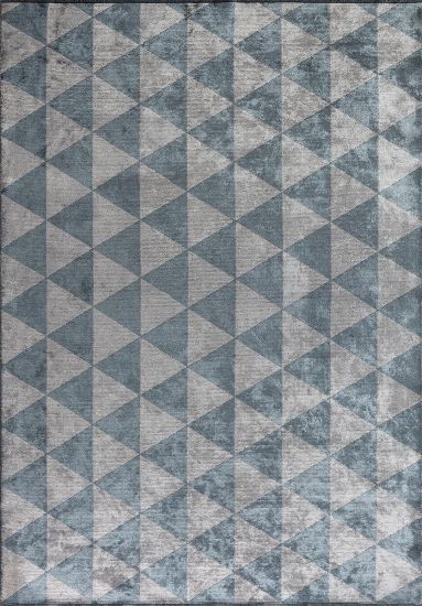 Dazzle Blue & Grey Abstract Outdoor Rug