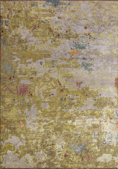 Courtyard Green & Grey Abstract Rug