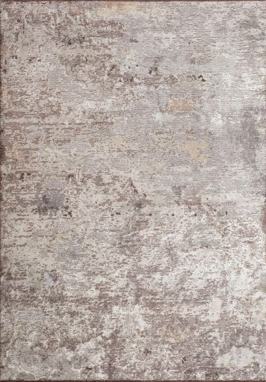 Abstract Beige & Brown Courtyard Area Rug