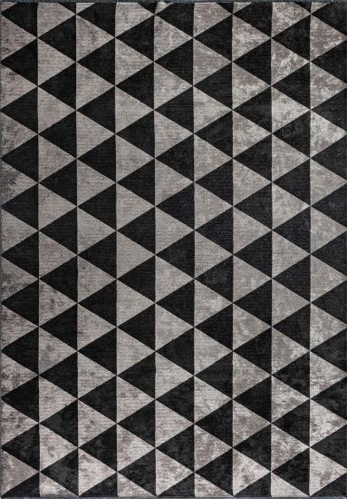Dazzle Black & Grey Abstract Outdoor Rug