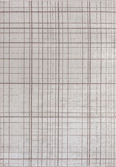 Stripes Grey & Brown Diamond Modern Rug